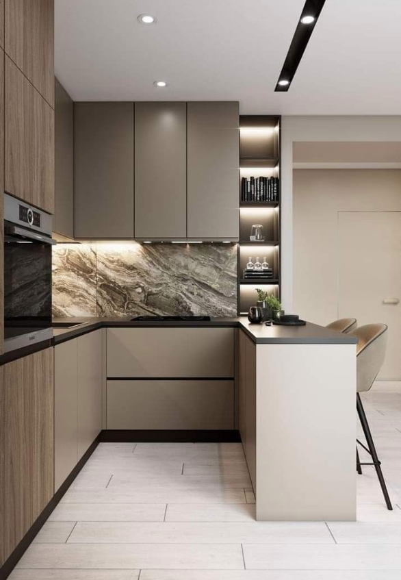 Bucătărie modernă la comandă cu insulă — mobilier personalizat Kromatica